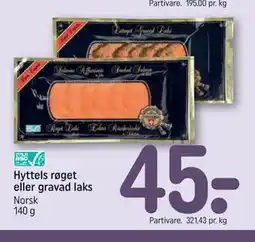 REMA 1000 Hyttels røget eller gravad laks tilbud