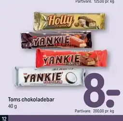 REMA 1000 Toms chokoladebar tilbud