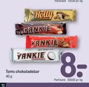 REMA 1000 Toms chokoladebar tilbud