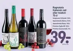 REMA 1000 Ragnatela Italiensk rød- eller hvidvin tilbud
