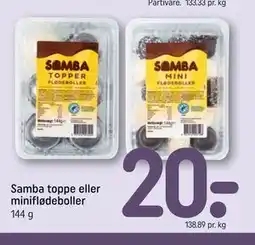 REMA 1000 Samba toppe eller miniflødeboller tilbud