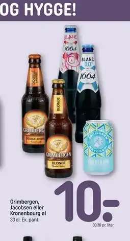 REMA 1000 Grimbergen, Jacobsen eller Kronenbourg øl tilbud
