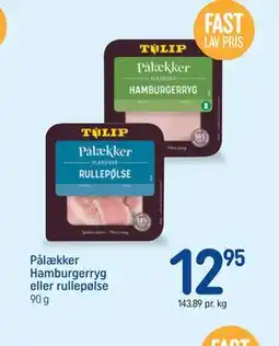 REMA 1000 Pålækker Hamburgerryg eller rullepølse tilbud