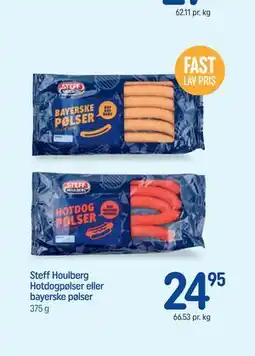 REMA 1000 Steff Houlberg Hotdogpølser eller bayerske pølser tilbud