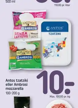 REMA 1000 Antos tzatziki eller Ambrosi mozzarella tilbud
