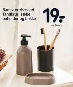 REMA 1000 Badeværelsessæt Tandkrus, sæbebeholder og bakke tilbud