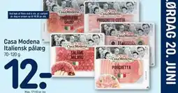 REMA 1000 Casa Modena Italiensk pålæg tilbud