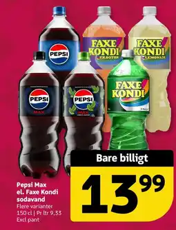 Løvbjerg Pepsi Max el. Faxe Kondi sodavand tilbud