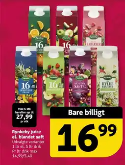 Løvbjerg Rynkeby juice el. blandet saft tilbud