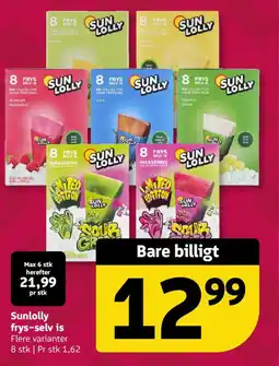 Løvbjerg Sunlolly frys-selv is tilbud