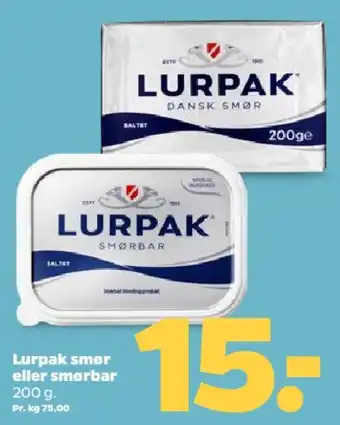 Netto Lurpak smør / smørbar tilbud