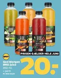Netto God Morgen ØKO juice tilbud