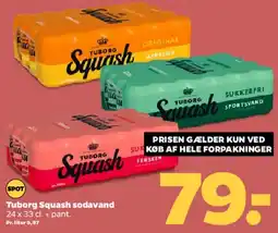 Netto Tuborg Squash sodavand (kasse) tilbud