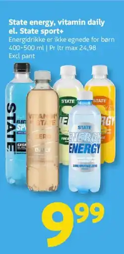 Løvbjerg State energy, vitamin daily el. State sport+ tilbud