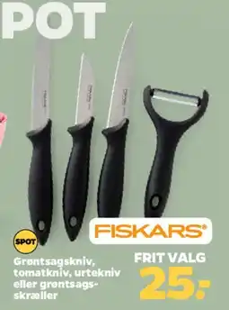 Netto Fiskars knive og skræller tilbud