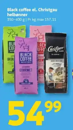 Løvbjerg Black coffee el. Christgau helbønner tilbud