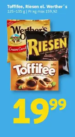 Løvbjerg Toffifee, Riesen el. Werther's tilbud