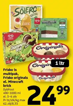 Løvbjerg Frisko is multipak, Frisko originals el. Minecraft brick tilbud