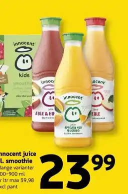 Løvbjerg Innocent juice el. smoothie tilbud