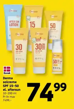 Løvbjerg Dansk Derma solcreme SPF 15-50 el. aftersun tilbud