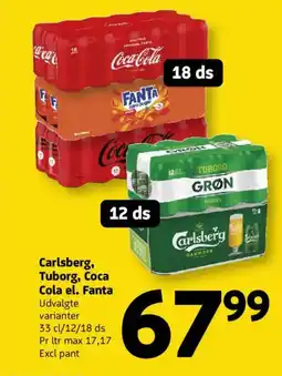 Løvbjerg Carlsberg, Tuborg, Coca Cola el. Fanta tilbud