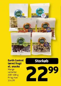 Løvbjerg Earth Control tørret frugt el. snacks tilbud