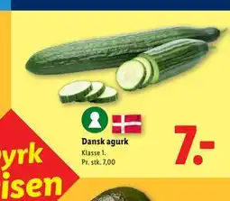 Lidl Dansk agurk tilbud