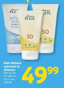 Løvbjerg Grøn Balance solcreme el. aftersun tilbud