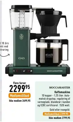 Imerco MOCCAMASTER Kaffemaskine, Medlemspris tilbud