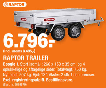 Stark Raptor Trailer tilbud