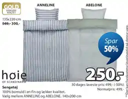 JYSK Sengesæt ANNELINE / ABELONE tilbud