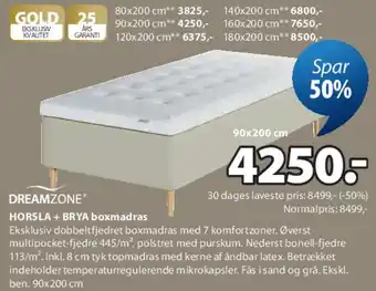 JYSK HORSLA + BRYA boxmadras tilbud