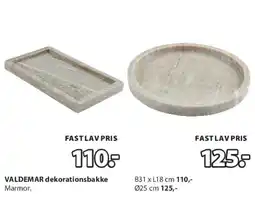 JYSK VALDEMAR dekorationsbakke (rektangulær) tilbud