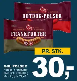 Let-Køb Gøl pølser tilbud