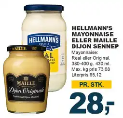 Let-Køb Hellmann's mayonnaise eller Maille Dijon sennep tilbud
