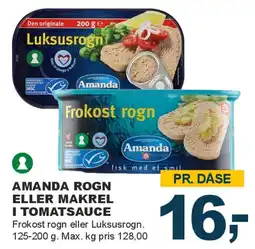 Let-Køb Amanda rogn eller makrel i tomatsauce tilbud