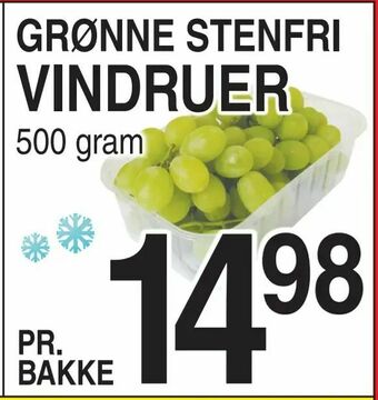 ABC Lavpris Grønne stenfri vindruer tilbud