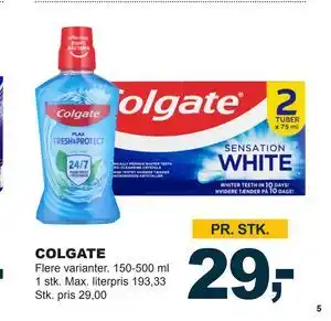 Let-Køb COLGATE tilbud