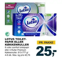 Let-Køb LOTUS TOILET- PAPIR ELLER KØKKENRULLER tilbud