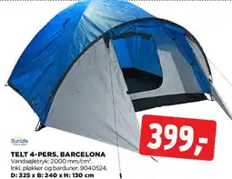 jem & fix Telt 4-pers. Barcelona tilbud