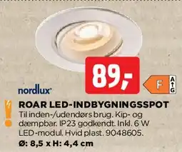jem & fix ROAR LED-INDBYGNINGS SPOT tilbud