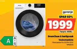 Power Gorenje DrumClean & hurtigvask Vaskemaskine tilbud