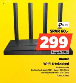 Power Tp-link Router Wi-Fi 6-teknologi tilbud