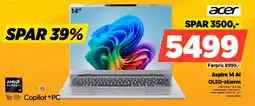 Power Acer Aspire 14 Al OLED-skærm tilbud