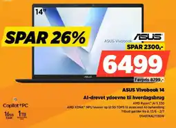 Power Asus Vivobook 14 Al-drevet ydeevne til hverdagsbrug tilbud