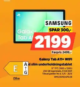 Power Samsung Galaxy Tab A11+ WIFI d slim underholdningstablet tilbud