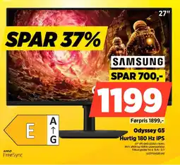 Power Samsung Odyssey G5 Hurtig 180 Hz IPS tilbud