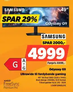 Power Samsung Odyssey G9 Ultrawide til fordybende gaming tilbud