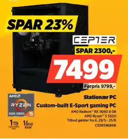 Power Cepter Stationær PC Custom-built E-Sport gaming PC tilbud