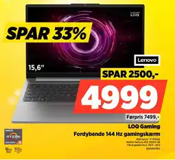 Power Lenovo LOQ Gaming Fordybende 144 Hz gamingskærm tilbud
